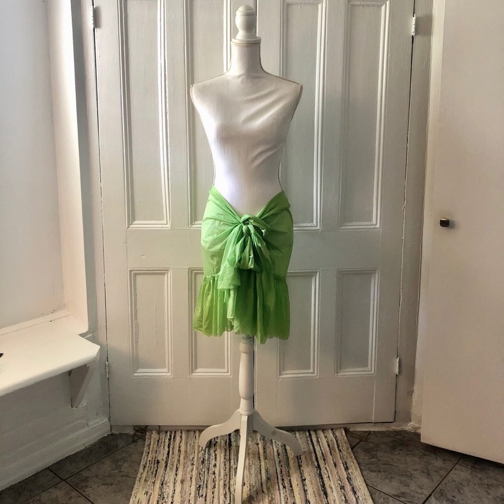 Nicole Miller Wrap Sarong Ruffled Skirt Cover Up